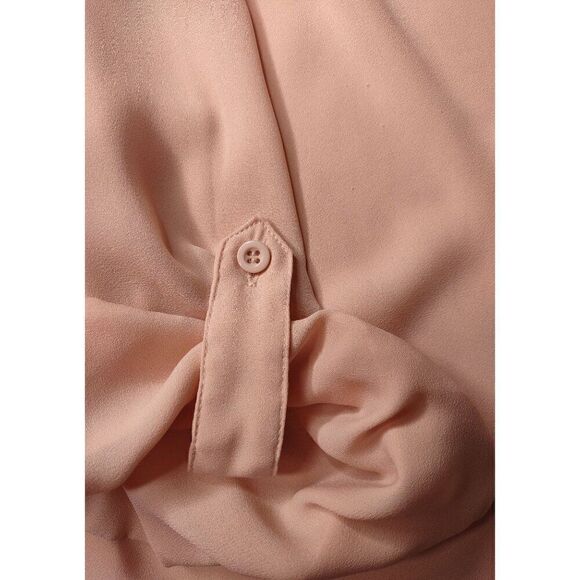 Torrid Light Pink 3/4 Roll-tab Sleeves Blouse Size 1X - Picture 9 of 10